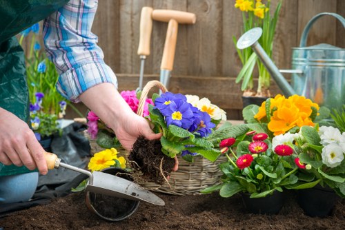 Experienced gardeners maintaining a healthy outdoor space in Sipson